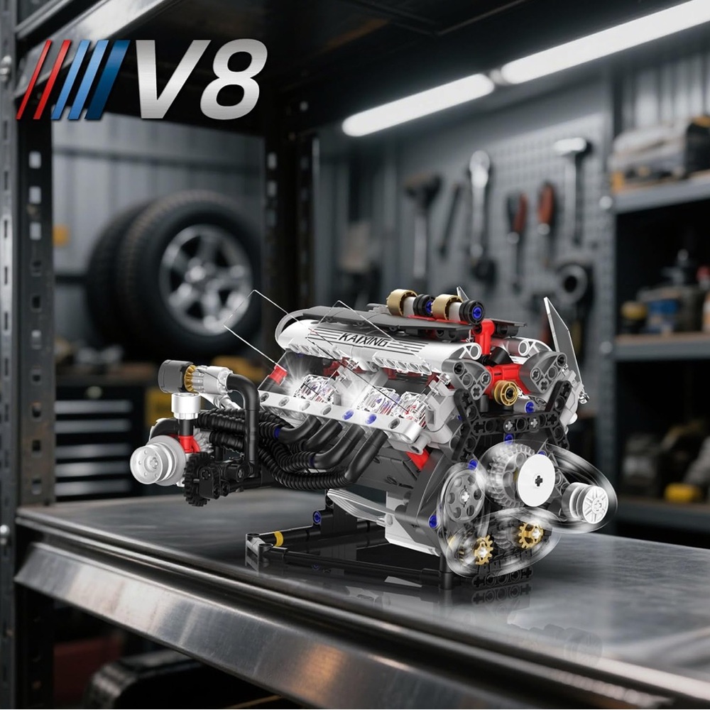 Engine Model Building Kit - Red, Black, Silver - Picture 2 of 6